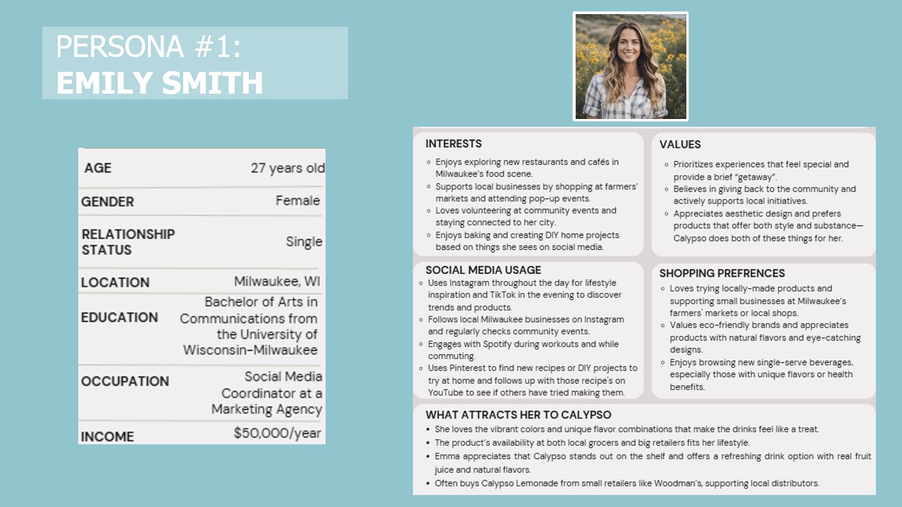 Marketing persona profile for Emily Smith