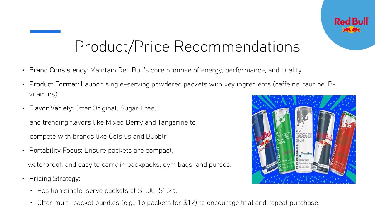 Red Bull product and price recommendations with cans