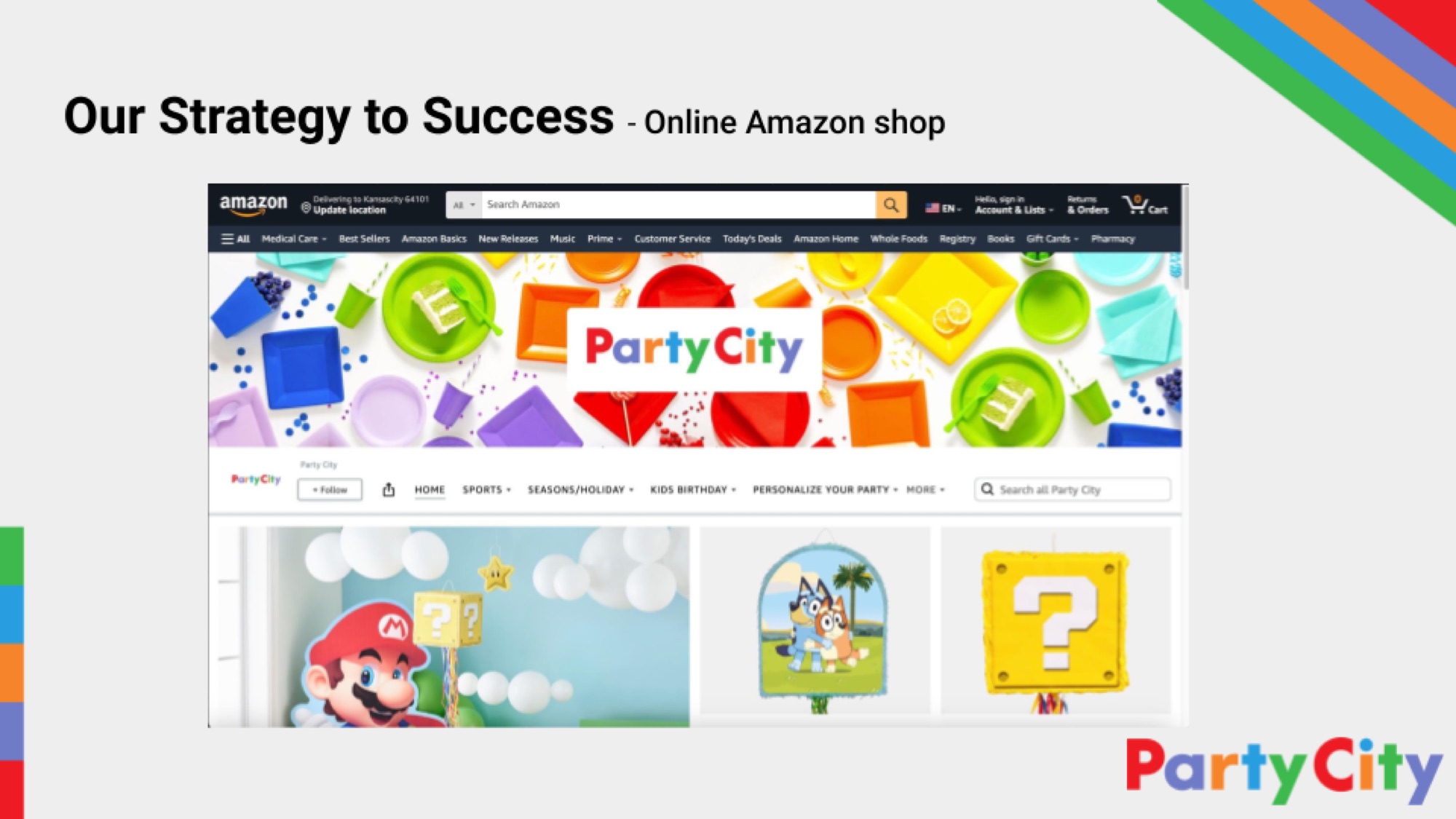 Our Strategy to Success: PartyCity Amazon shop