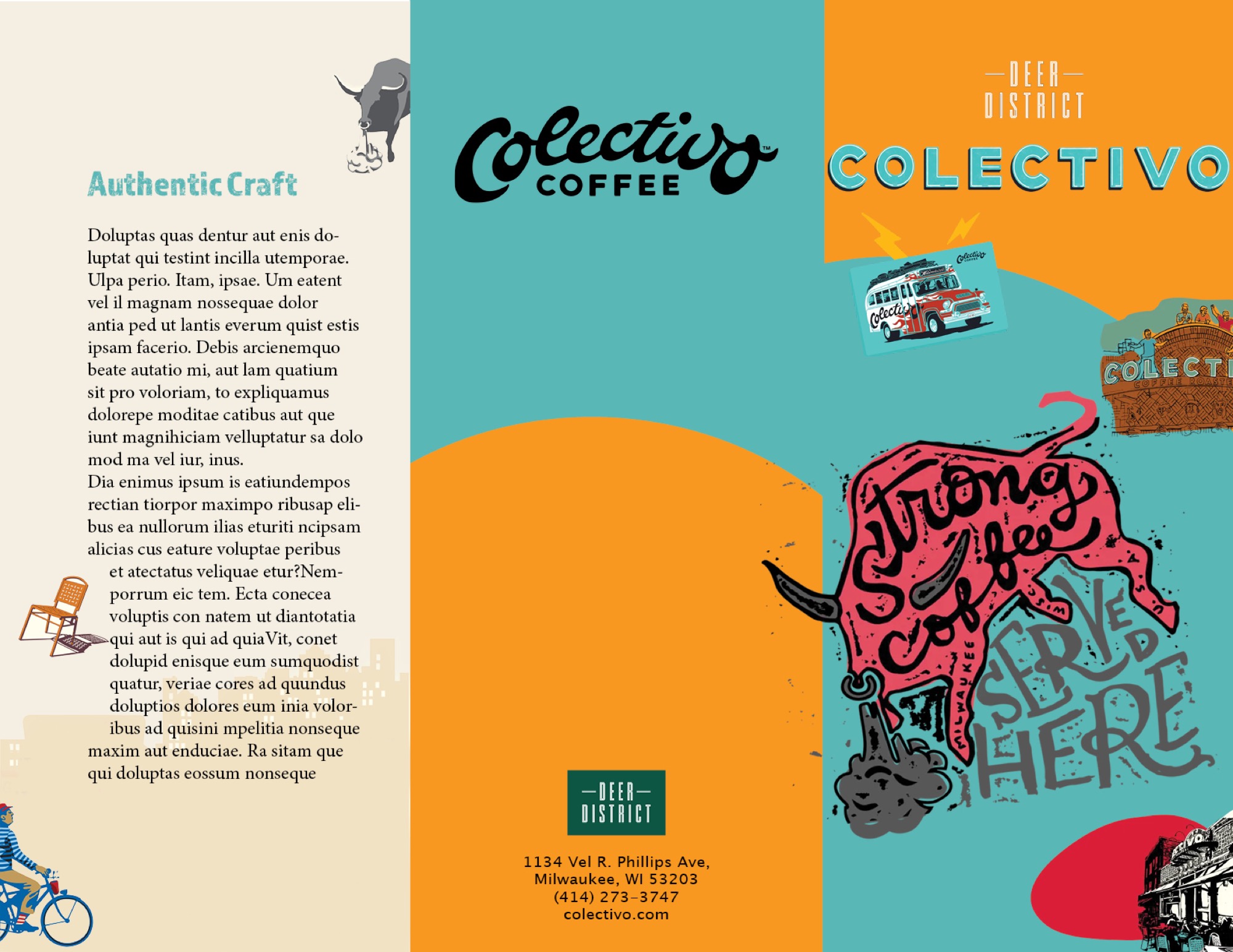 Colectivo Coffee and Beer District brochure, Strong Coffee